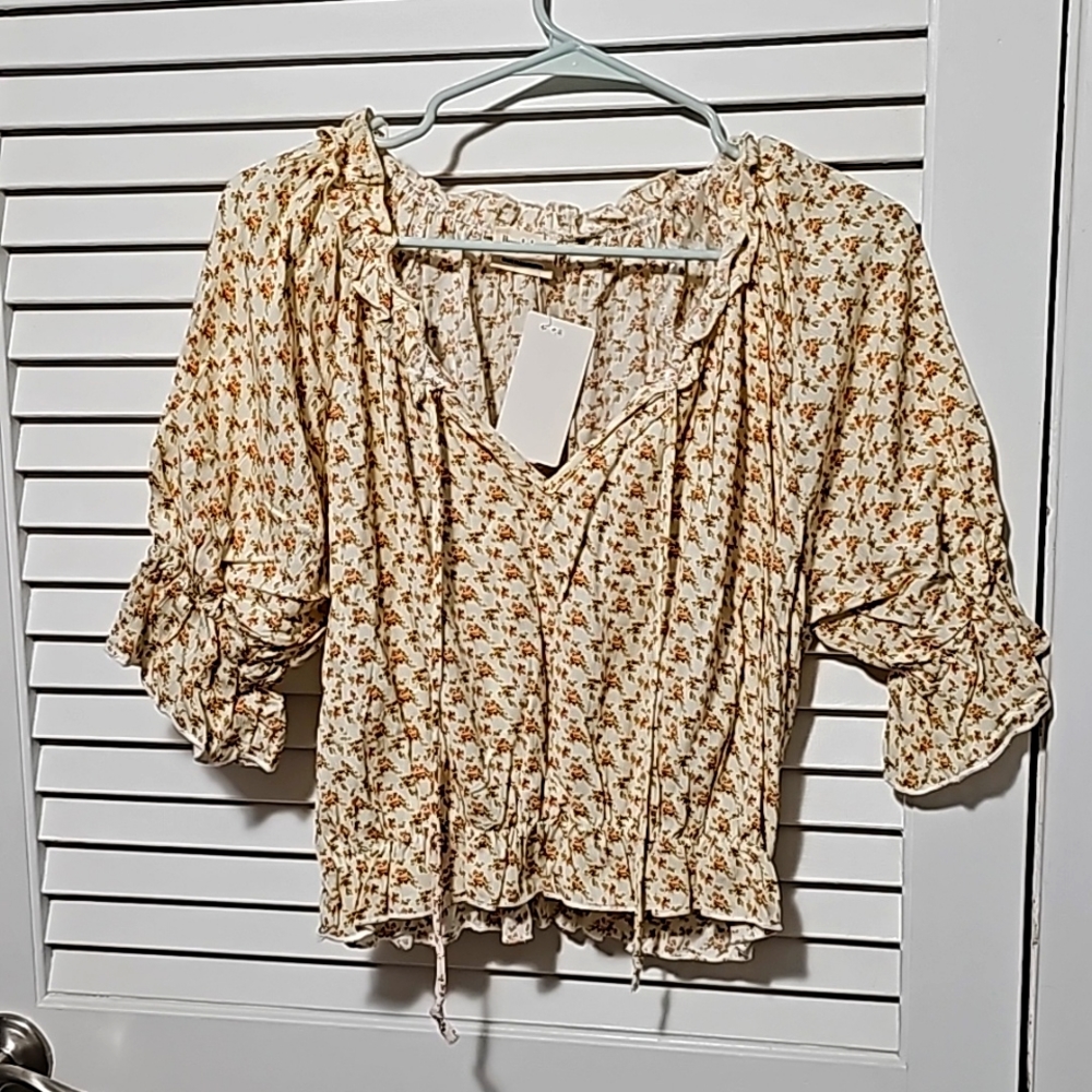Ruffle Floral Top